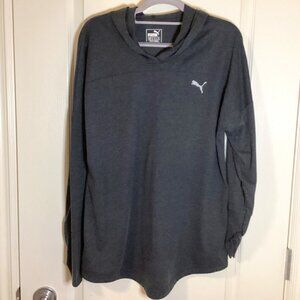 Puma Women's Men's Lightweight Baselayer Hoodie Long Sleeves Size XL Black